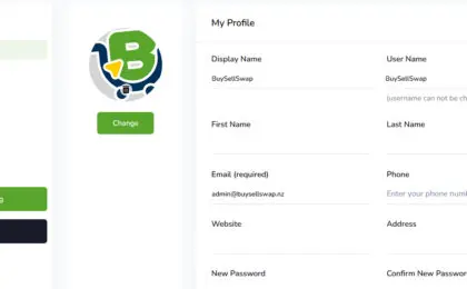 buysellswap my profile screenshot